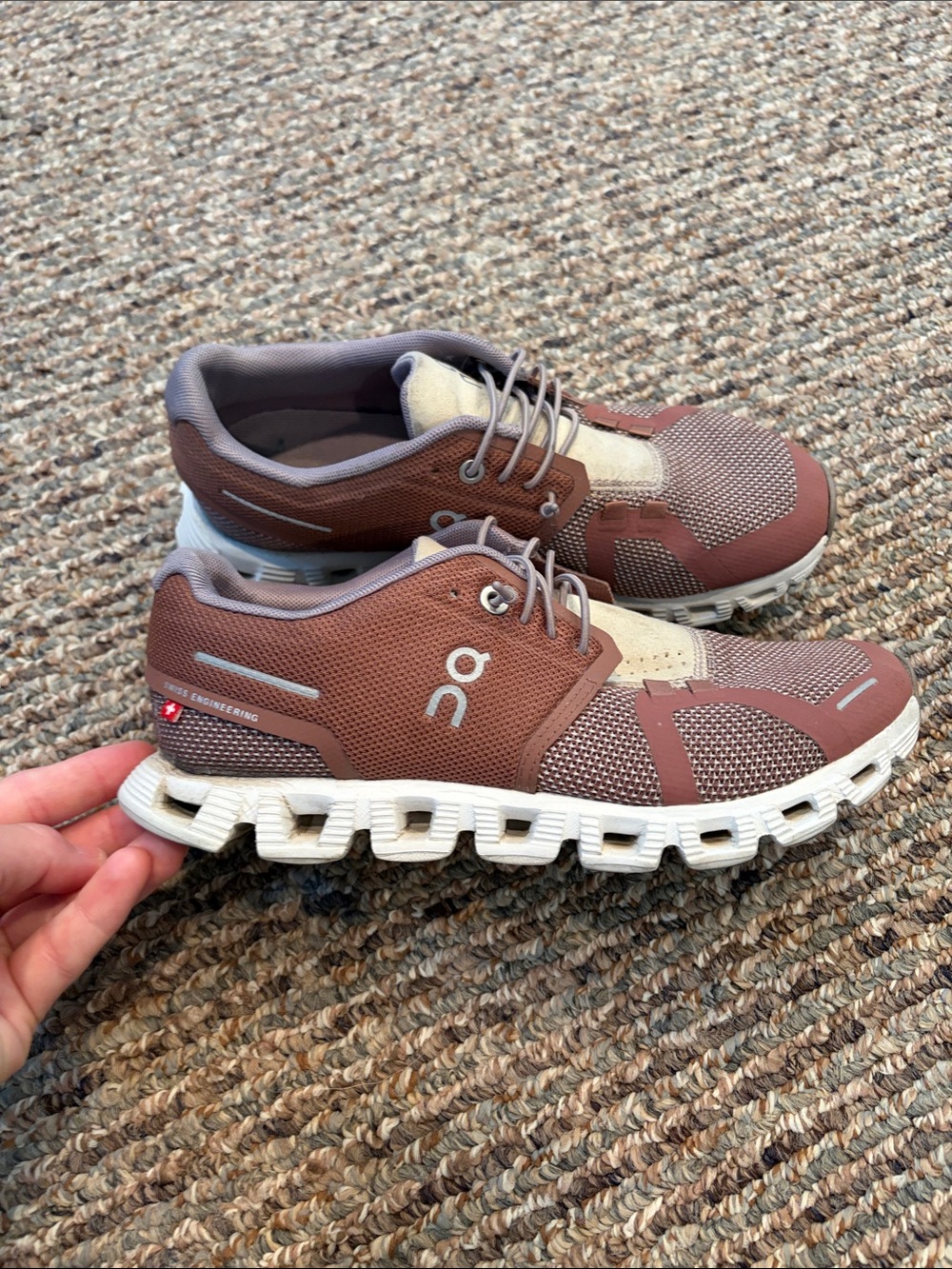 On Cloud 5 Running  Athletic Sneakers  in Rust/Ice